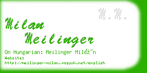 milan meilinger business card